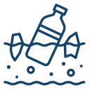 Blue marine-debris icon