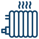 Blue radiator icon