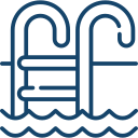 Blue swimming-pool icon