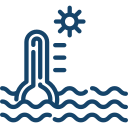 Blue warm-water icon