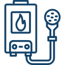 Blue water-heater icon